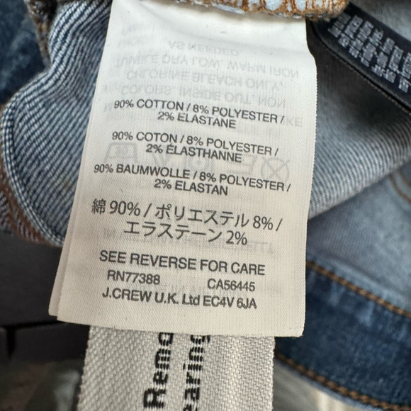 J.Crew Womens Vintage Straight Leg Jeans Blue Distressed Stretch Medium Wash 25 - Picture 7 of 9